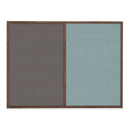 United Visual Products Slim Style Indoor Enclosed Corkboard, 48 UVRDS48SBH-GOLD-DRKSPR